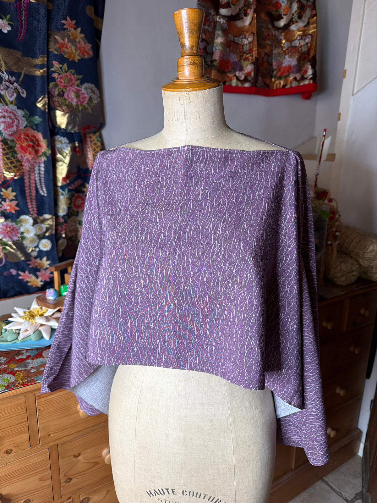 Top tunique 3 en 1 kimono japonais en soie