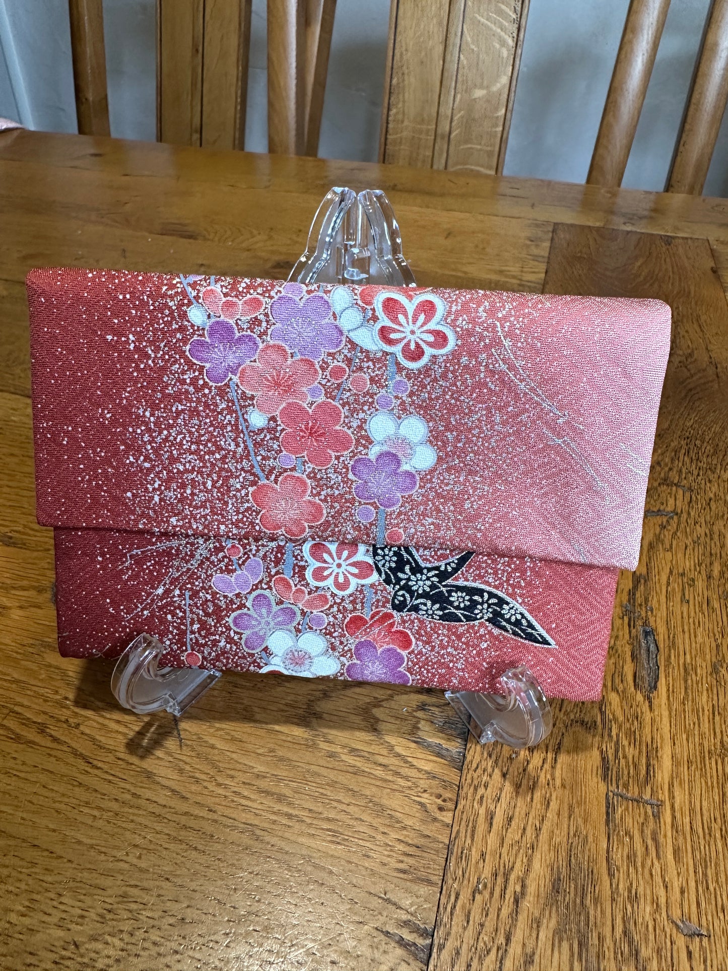 Pochette passeport 2 compartiments kimono japonais en soie