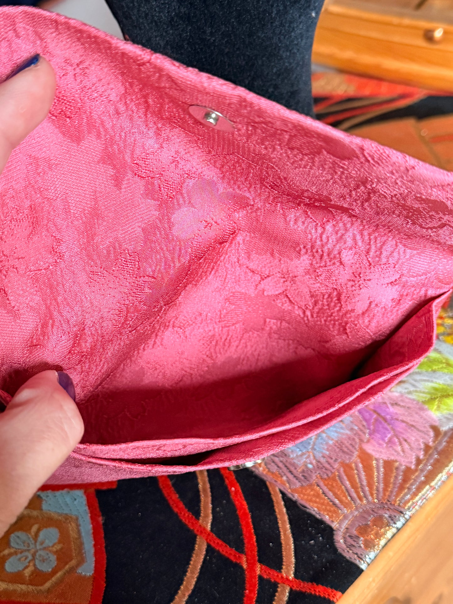 Pochette étui chéquier kimono japonais Furisode Neuf
