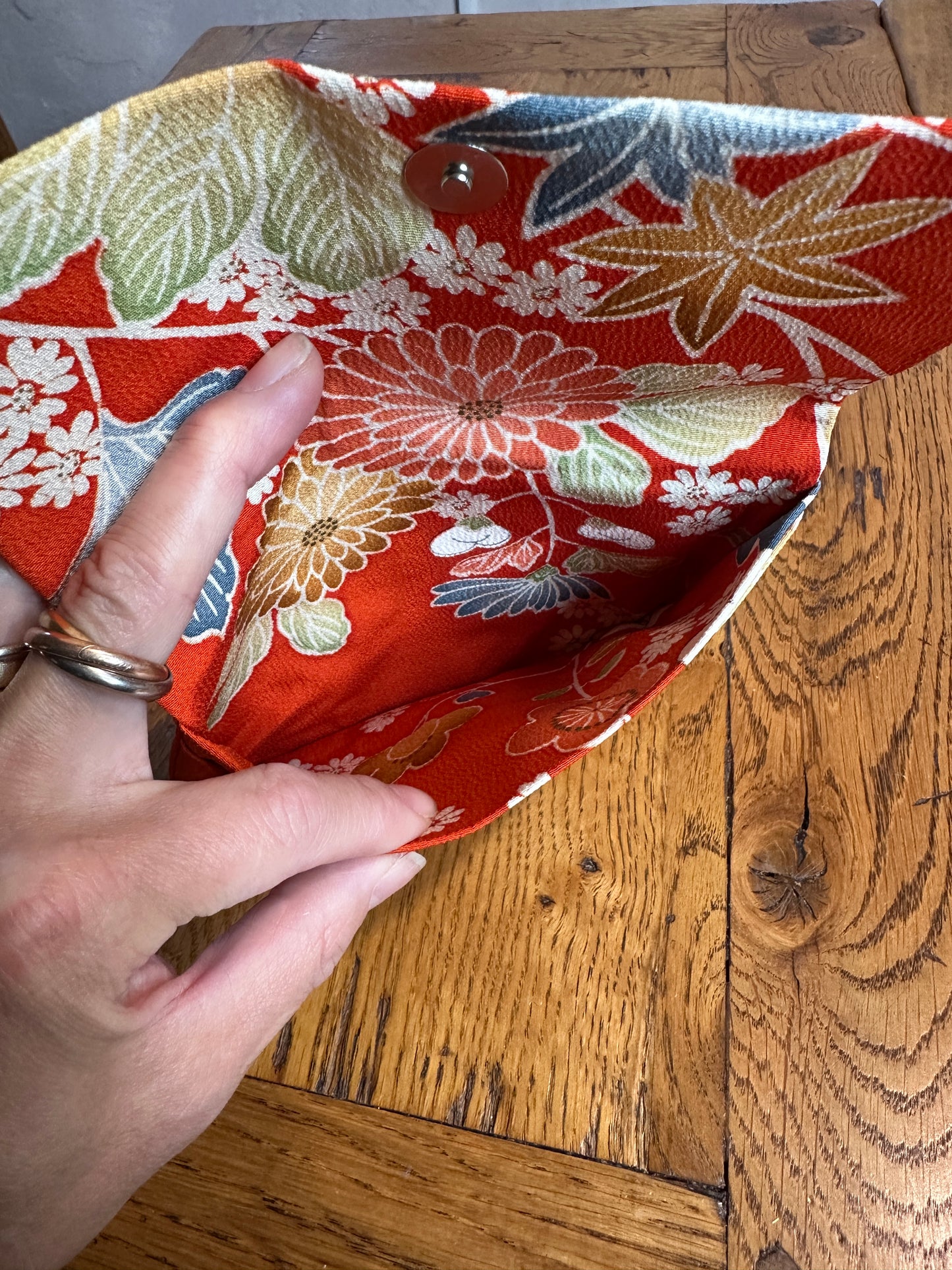 Pochette kimono japonais en soie
