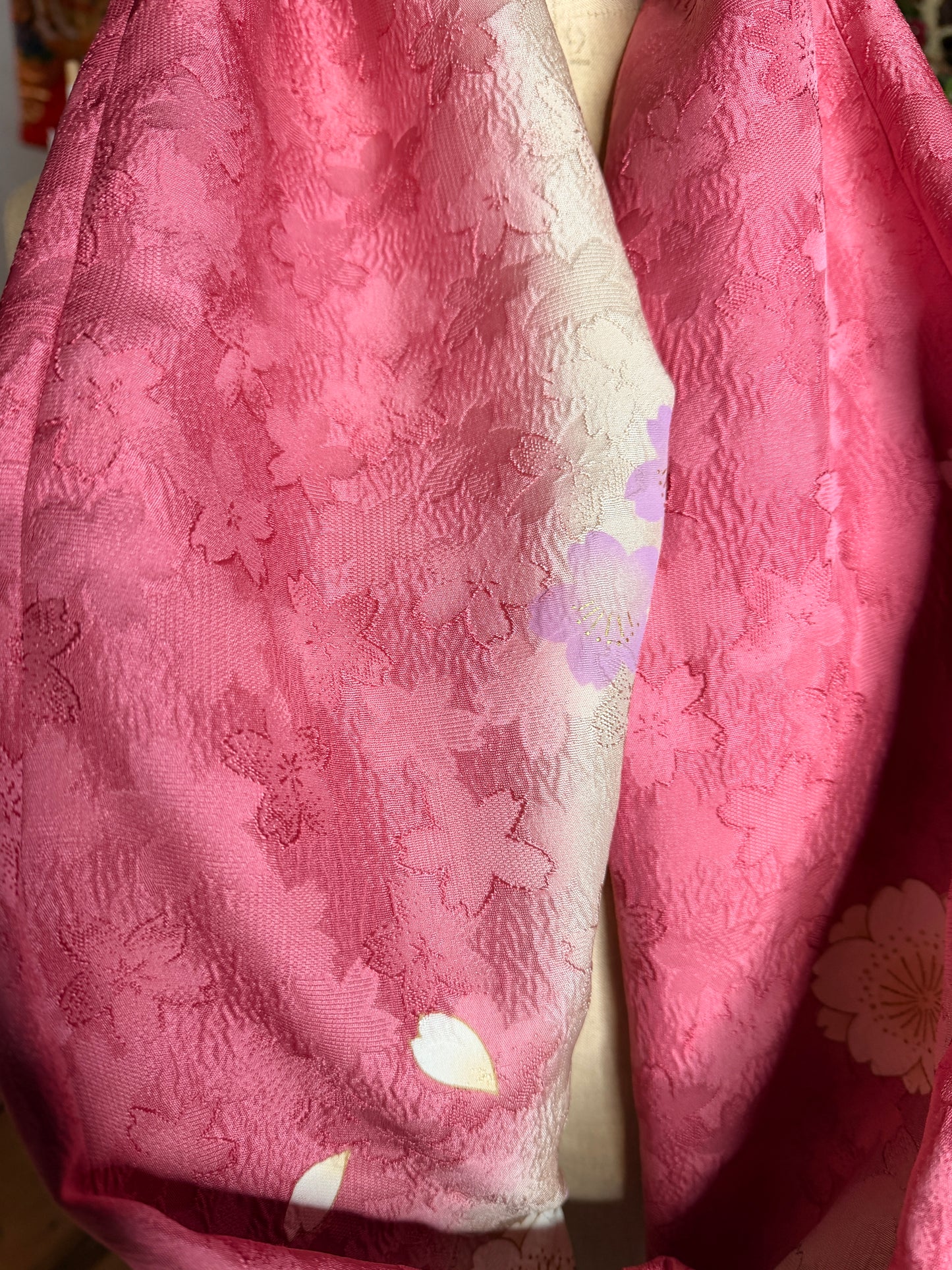 Snood tour de cou kimono Japonais furisode en soie Neuf