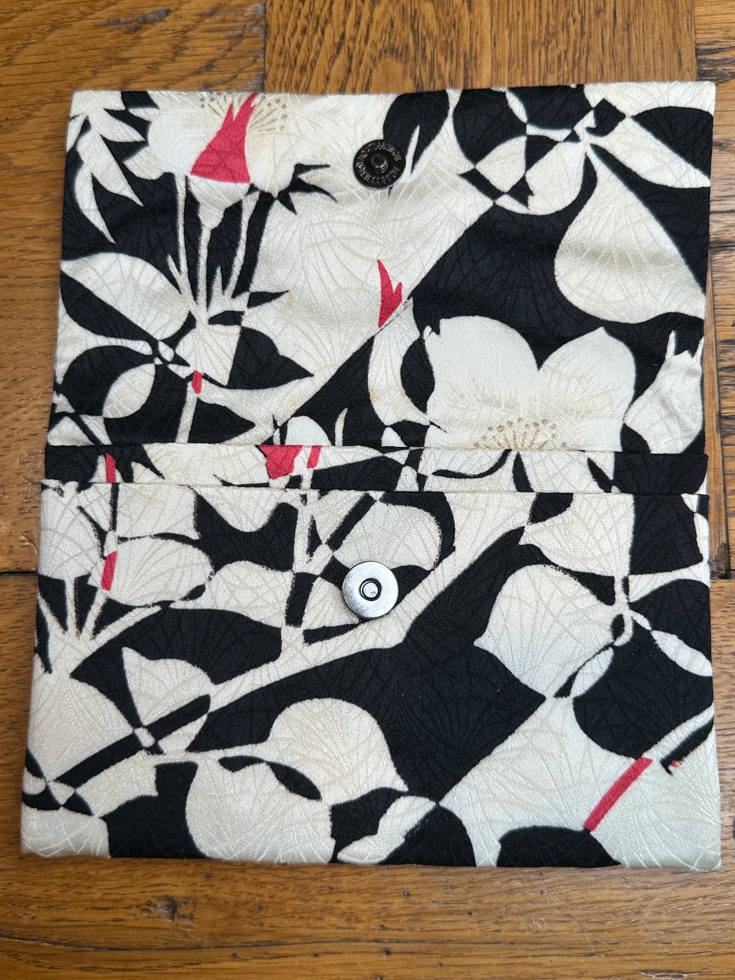 Pochette 2 compartiments kimono japonais en soie