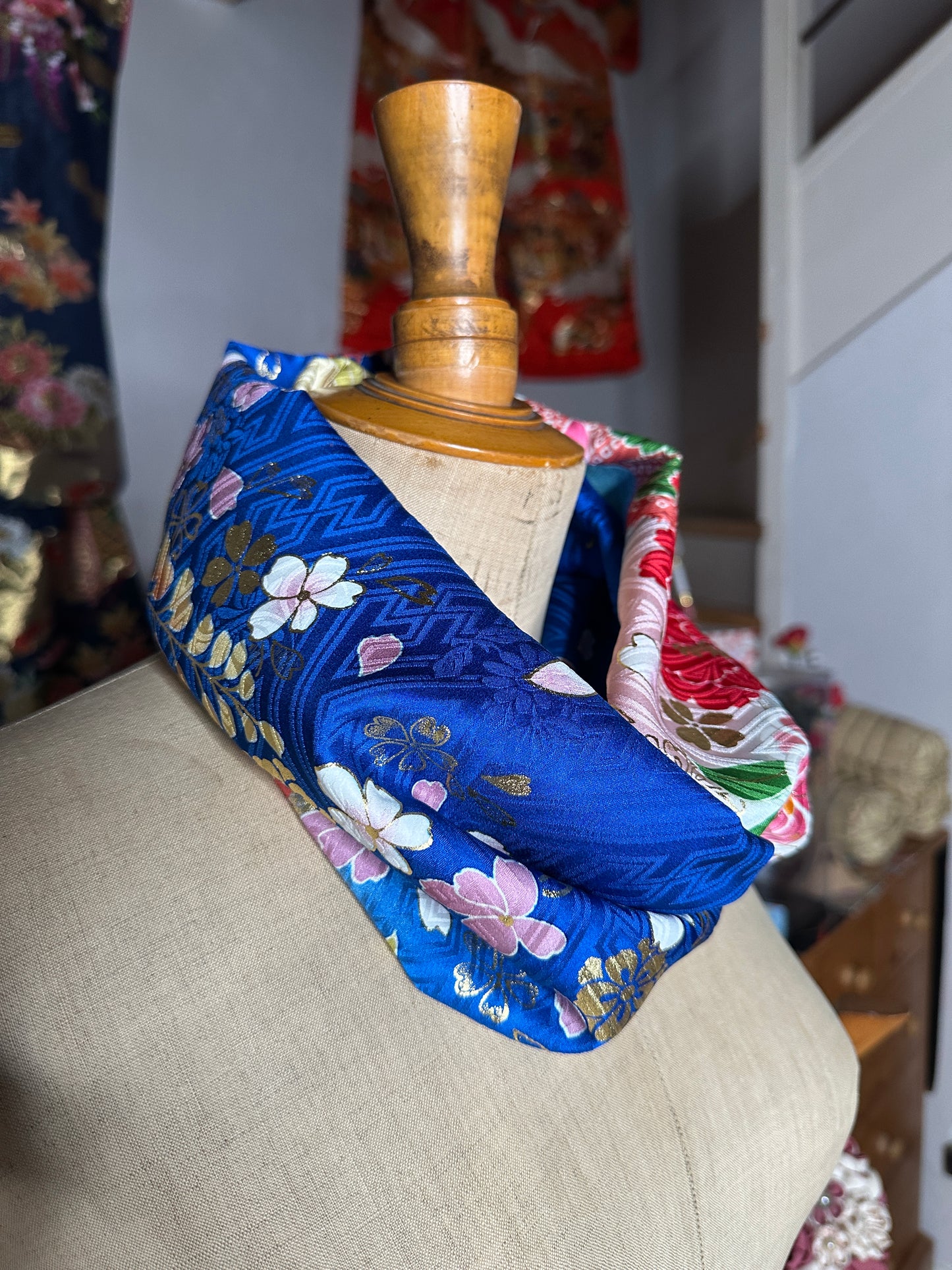 Snood tour de cou kimono Japonais en soie