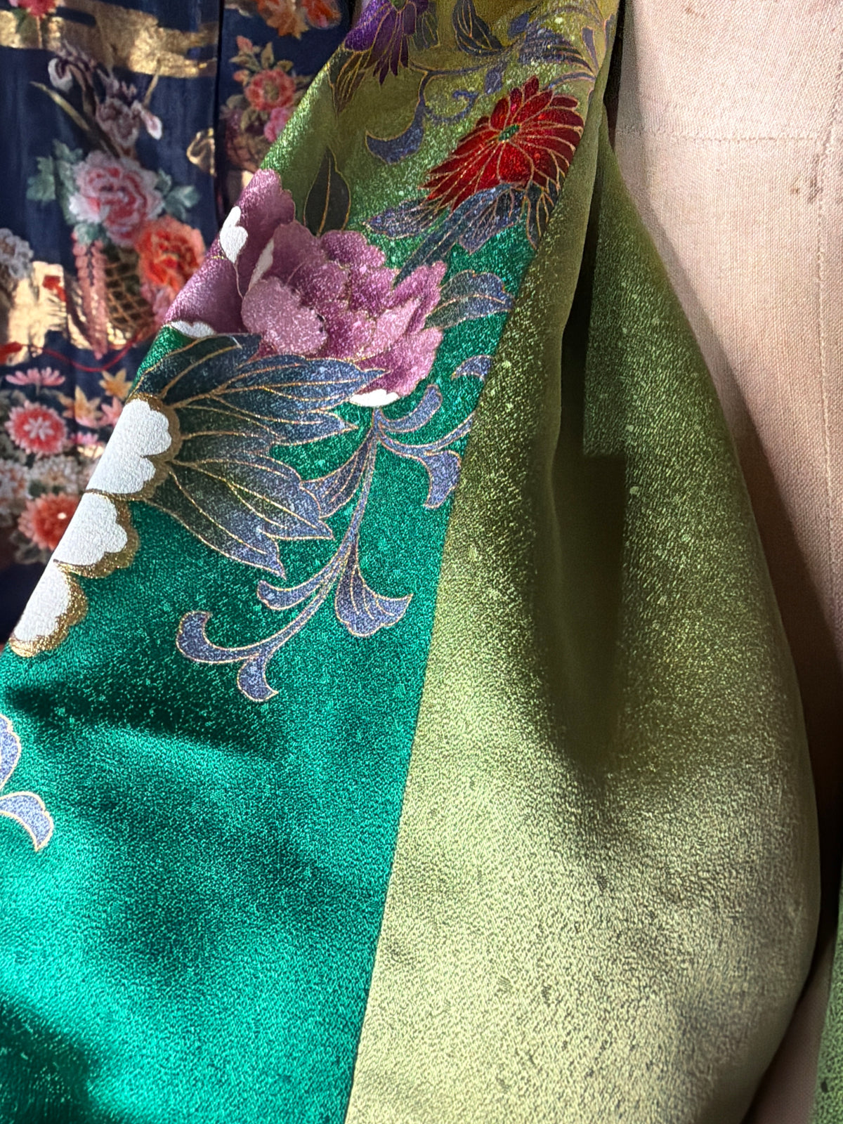 Tour de cou snood kimono japonais Furisode en soie