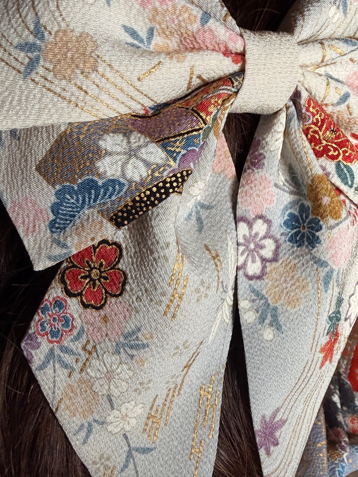 Barette japonaise kimono en soie