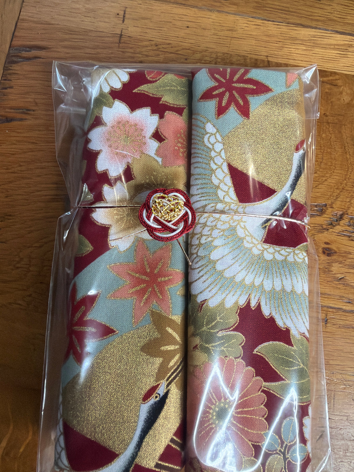 Mizuhiki fleurs de prunier rouge