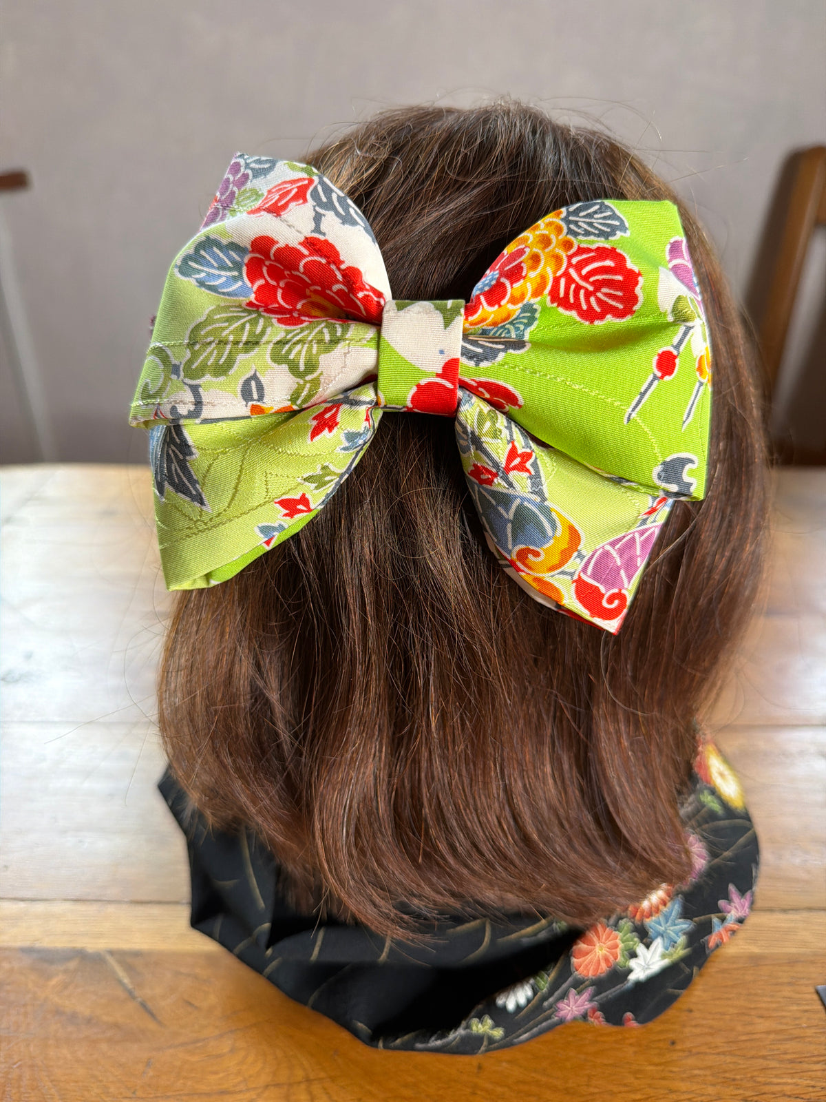 Barette japonaise kimono en soie
