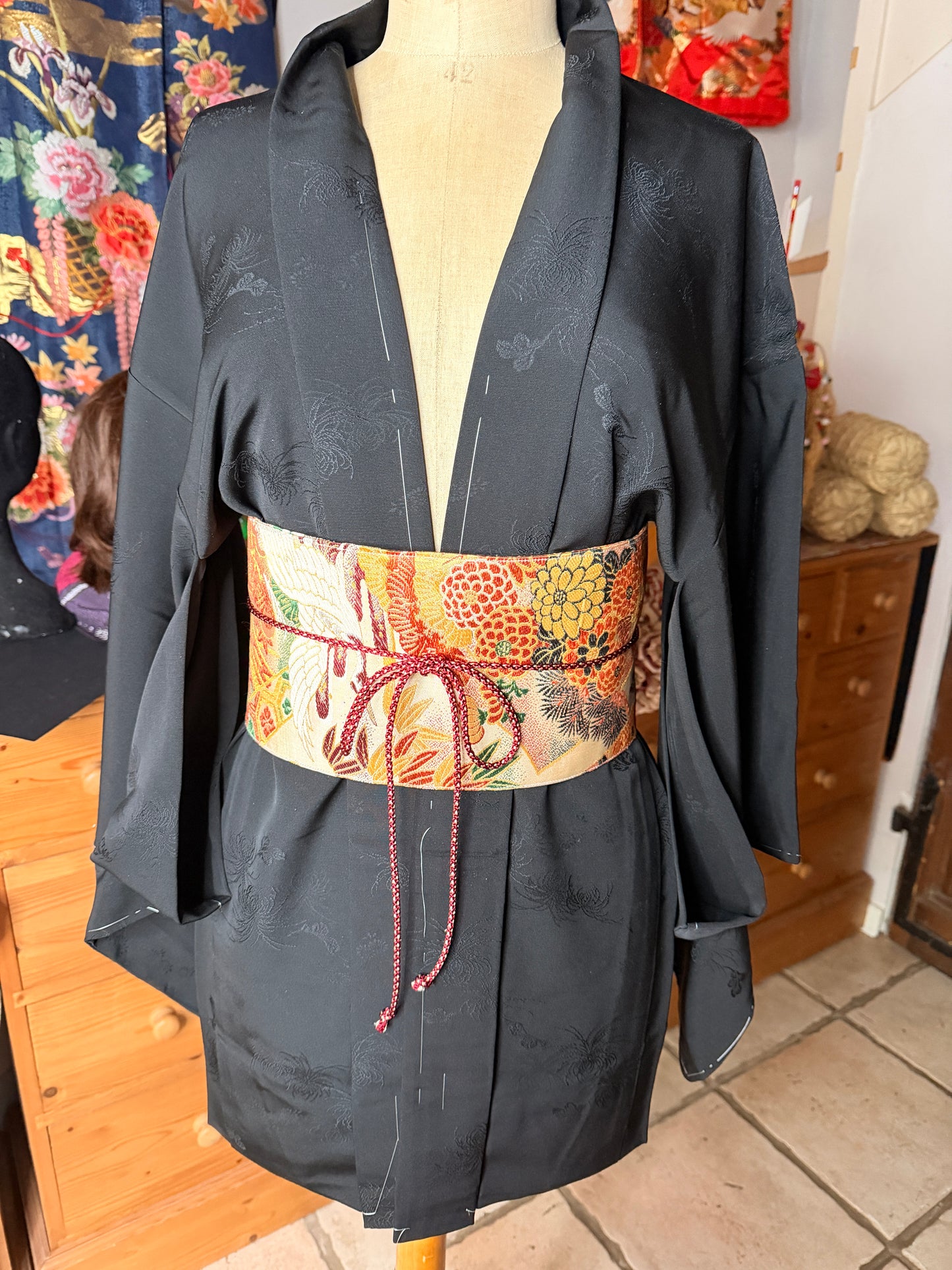 Ceinture Obi kimono japonais en soie