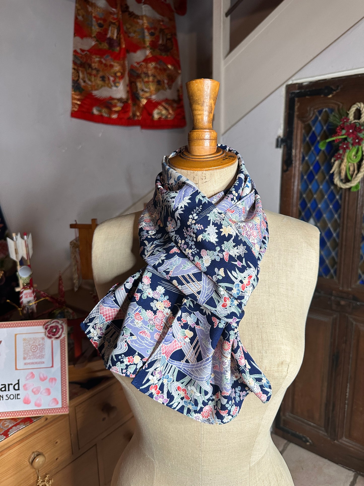 Foulard kimo japonais en soie