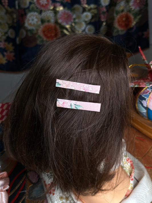 2 Clip pince à cheveux coton japonais
