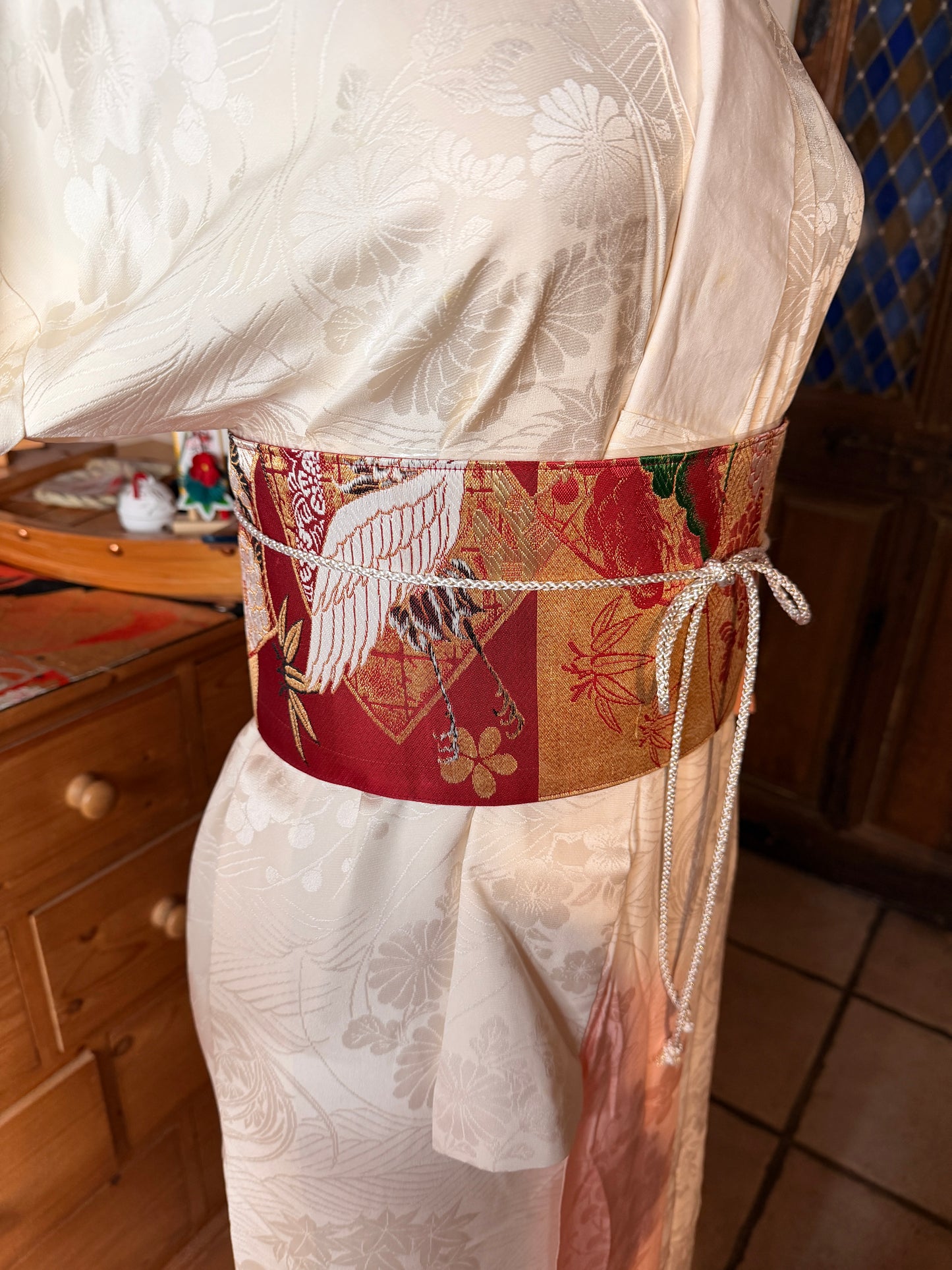 Obi ceinture de kimono japonais avec cordelette