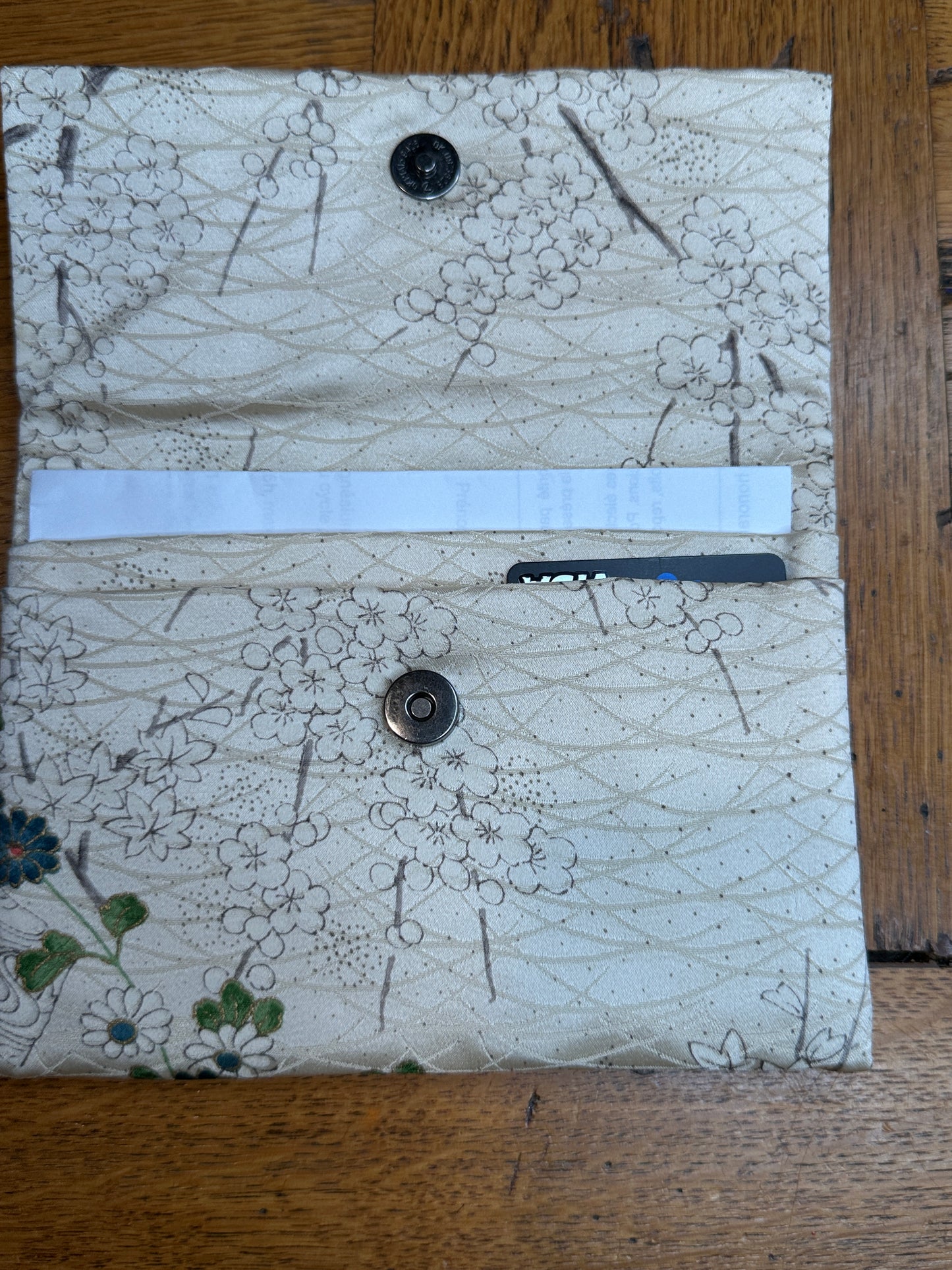 Pochette 2 compartiments kimono japonais en soie