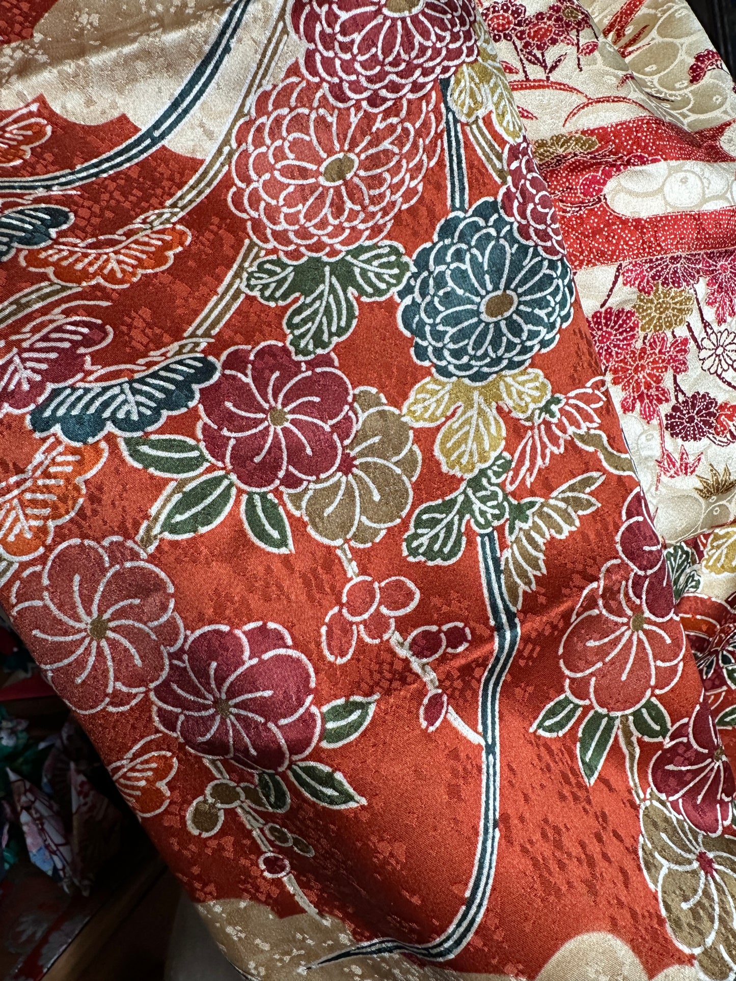 Tour de cou foulard kimono japonais en soie