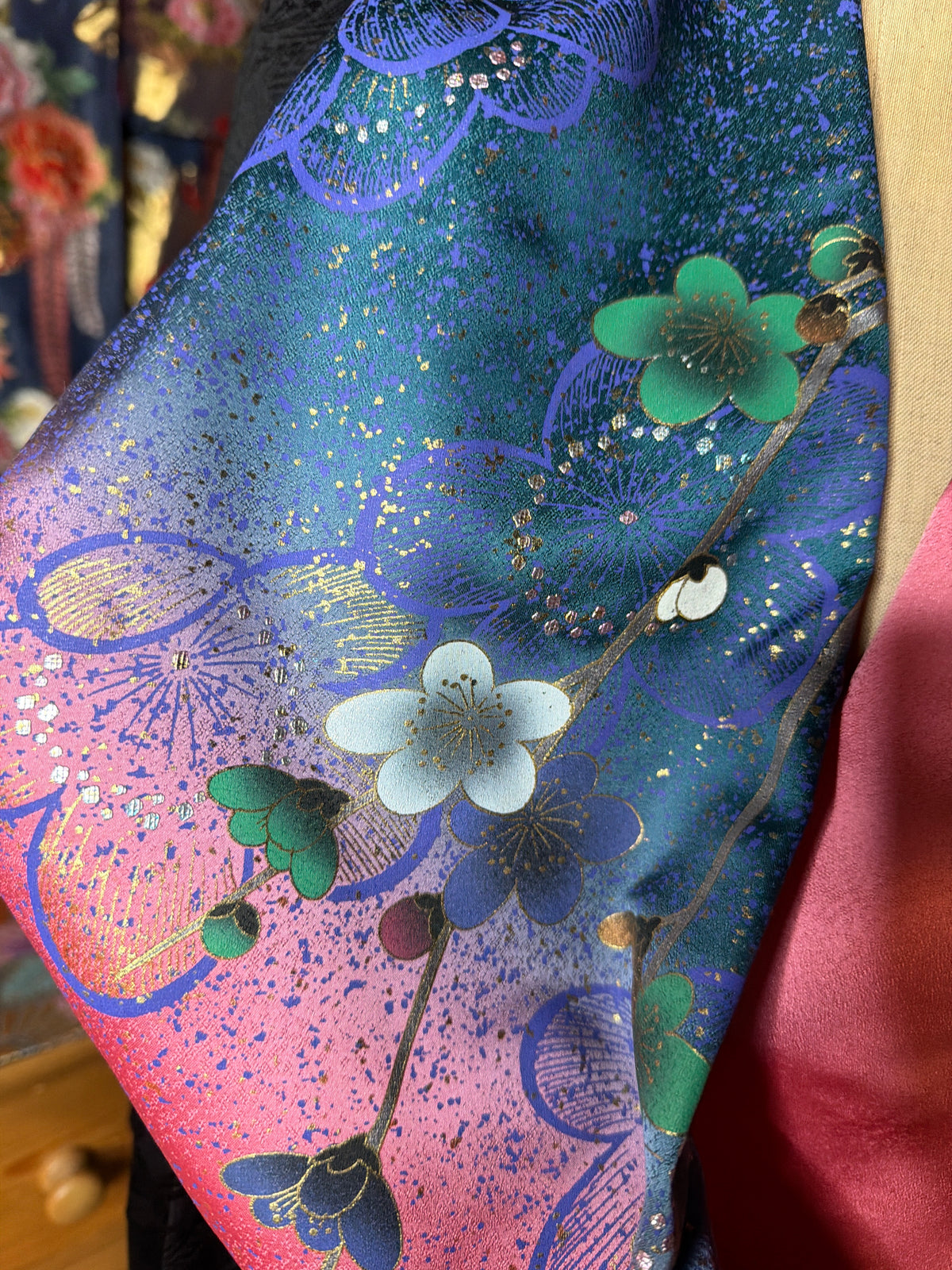 Tour de cou snood furisode kimono japonais en soie