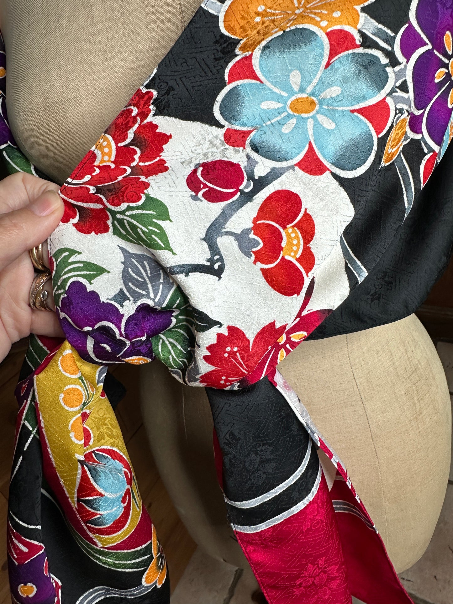 Foulard Châle furisode kimono japonais en soie