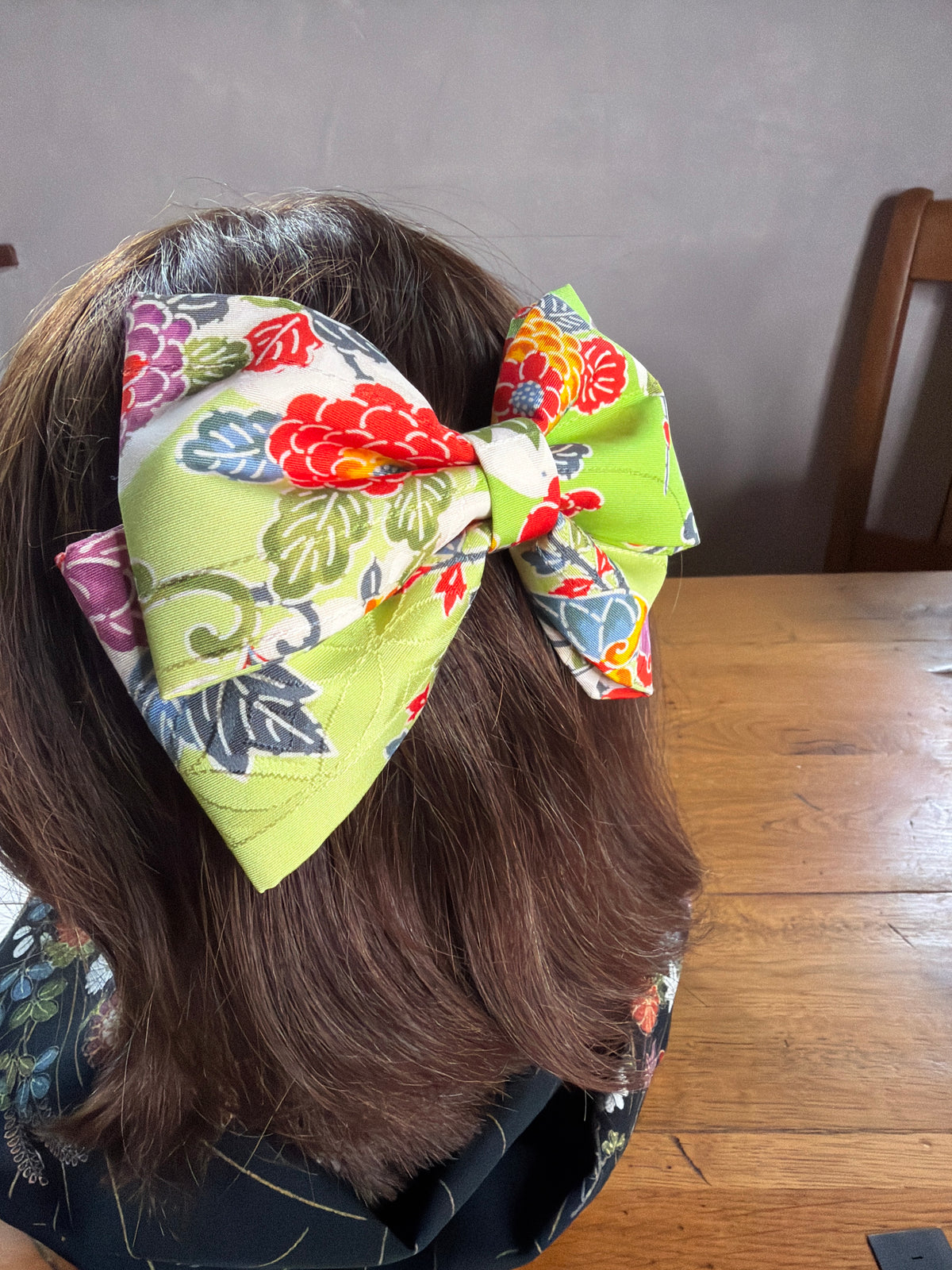 Barette japonaise kimono en soie