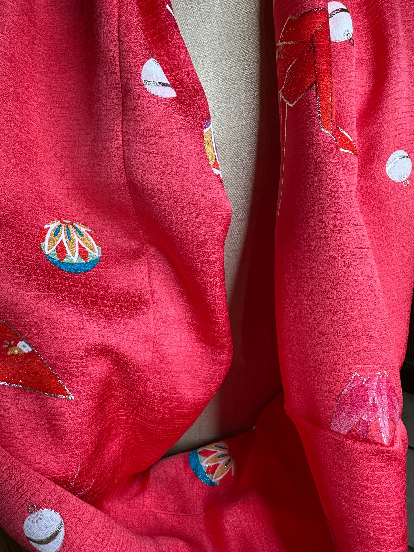 Tour de cou snood kimono japonais enfant en soie