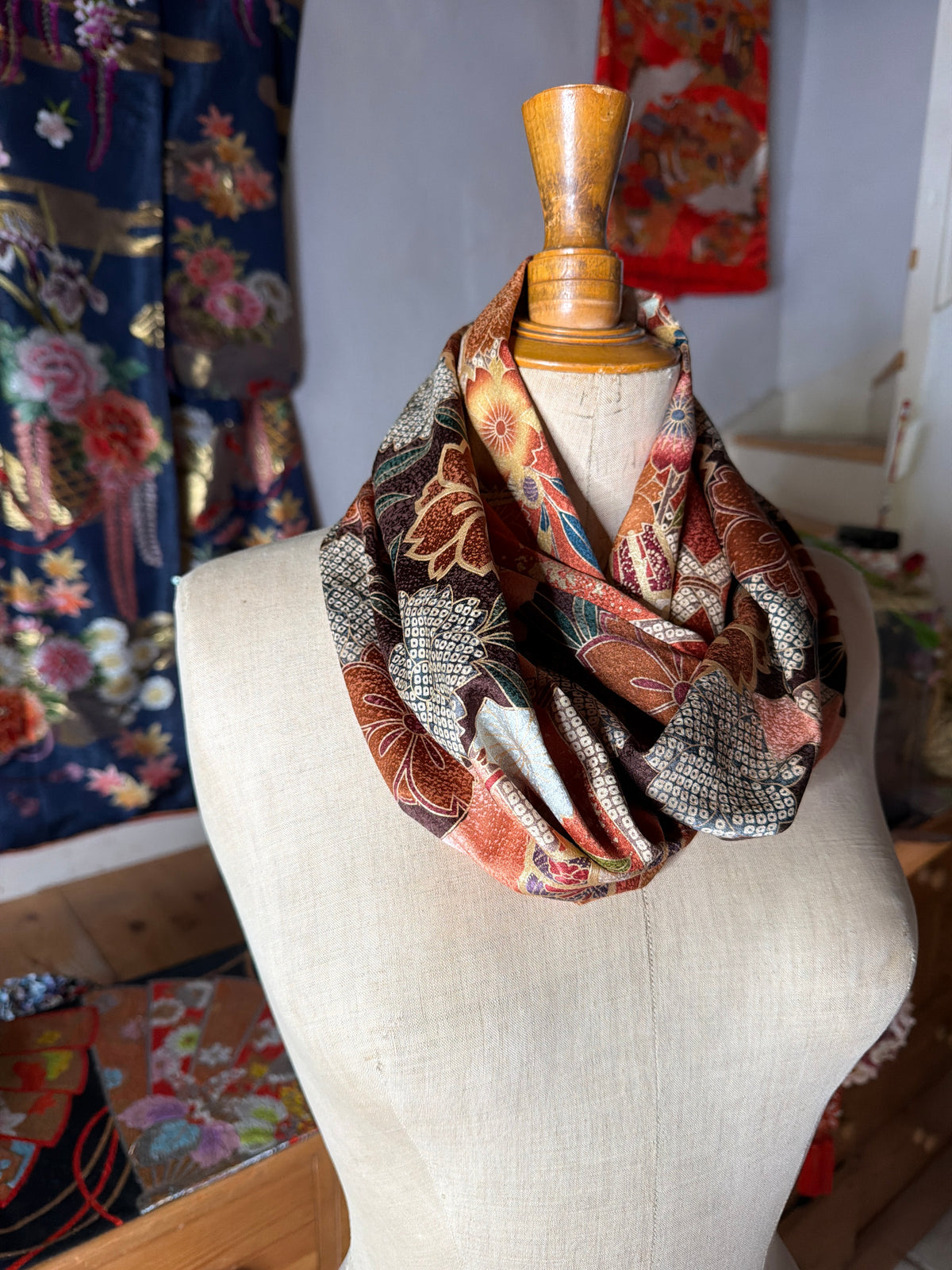 Tour de cou snood kimono japonais furisode Neuf