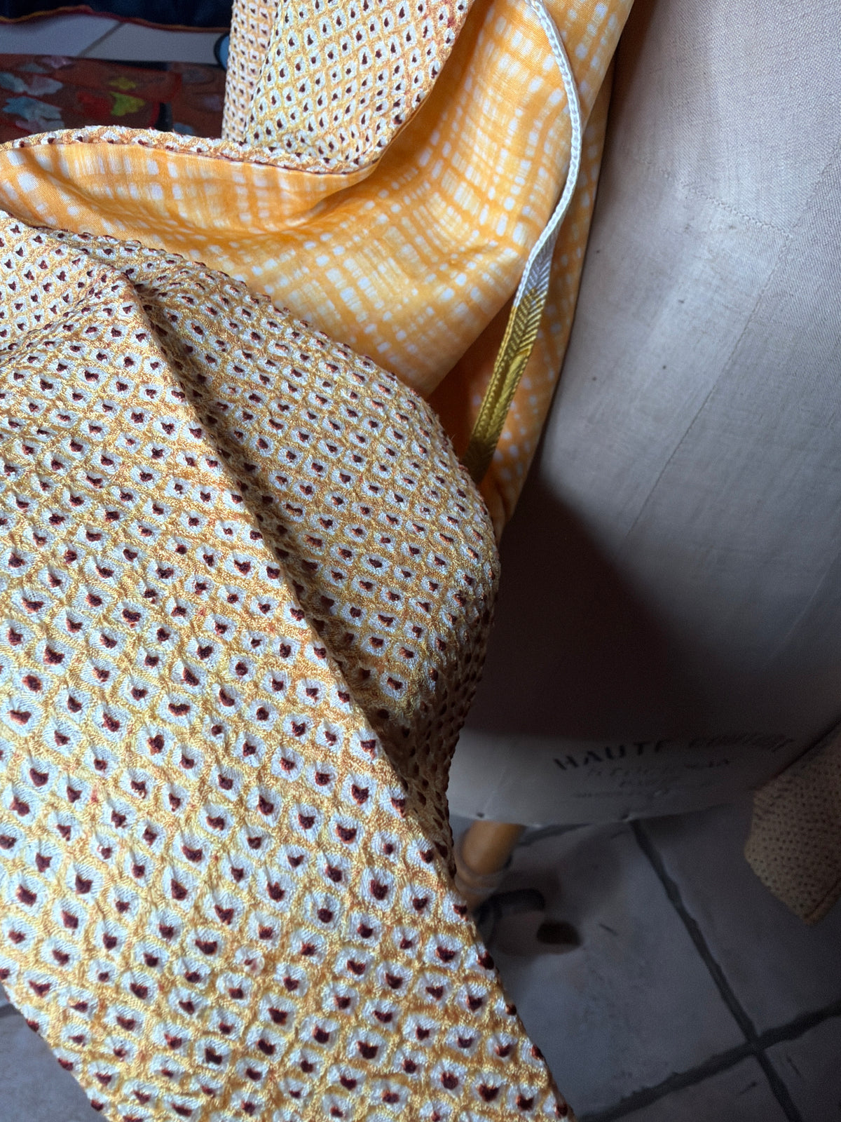 Haori veste de kimono japonais en soie Shibori avec Haorihimo inclus