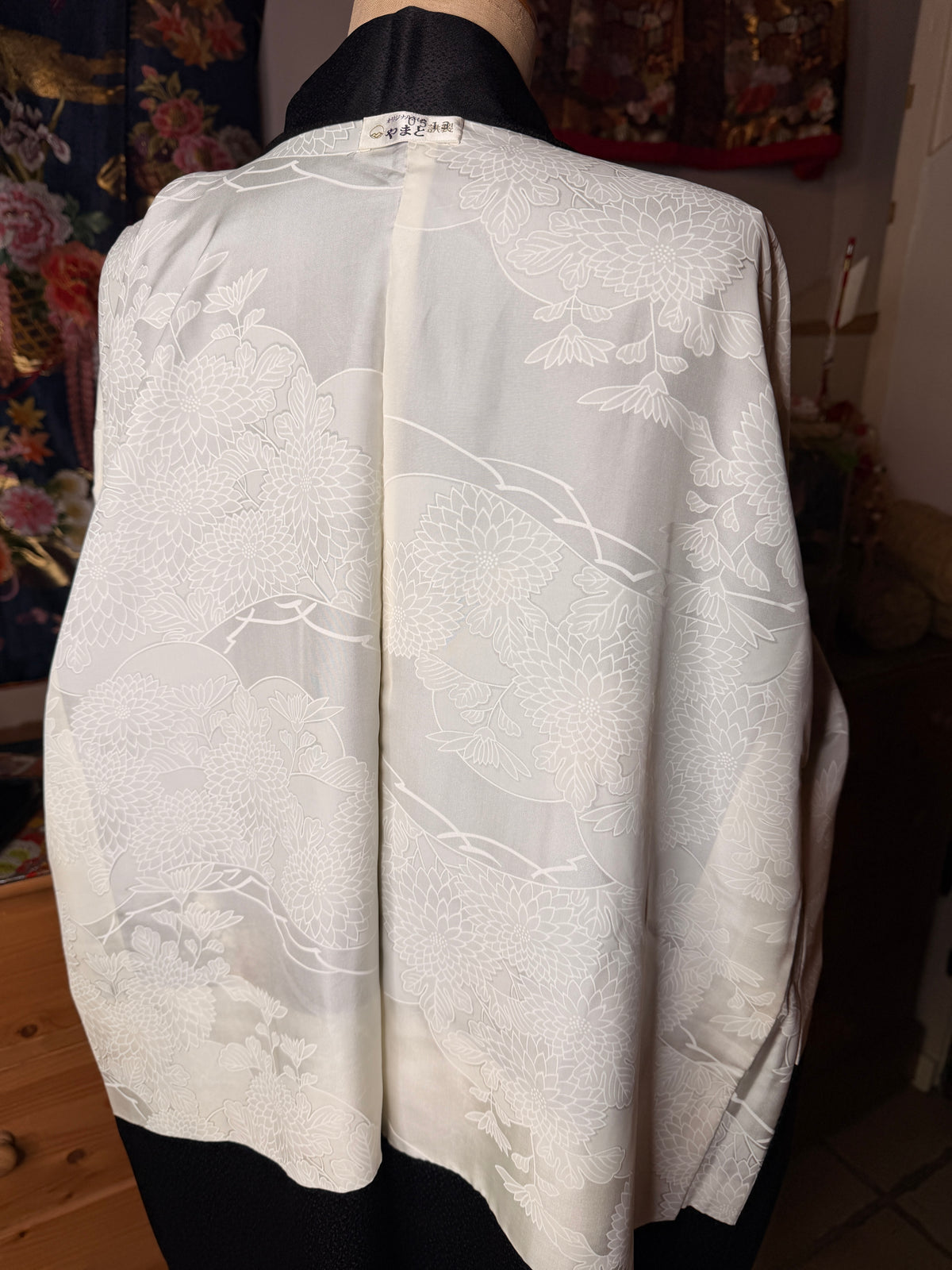 Haori veste de kimono japonais en soie avec Haori himo état Neuf