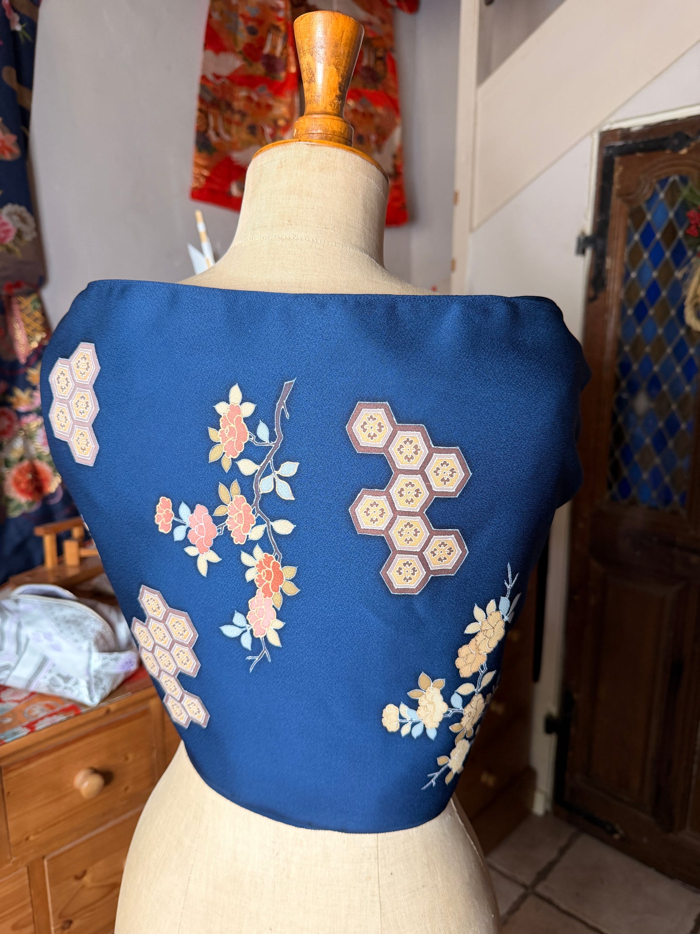 Cape tunique kimono japonais en soie Neuf