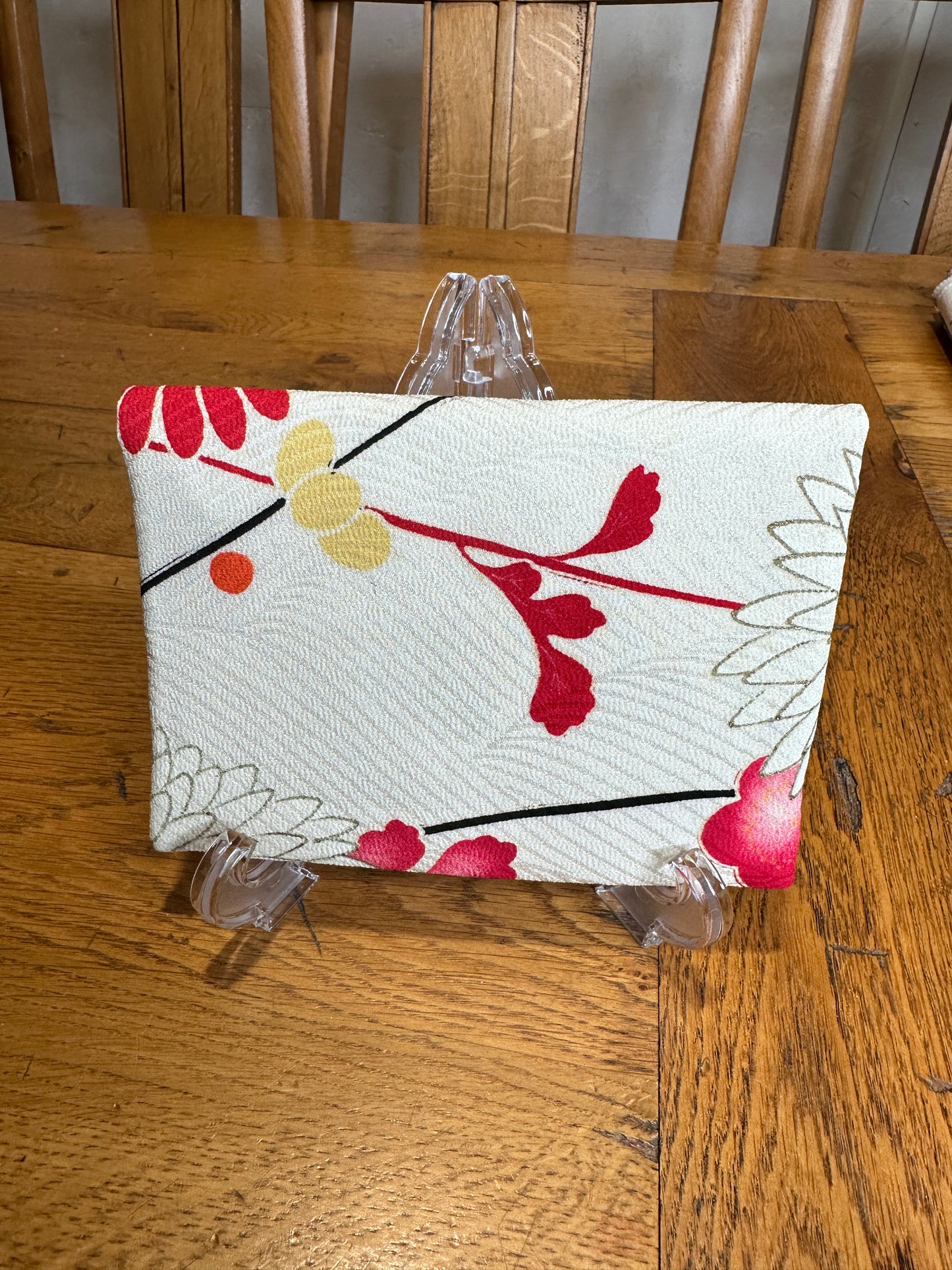 Pochette 2 compartiments kimono japonais en soie