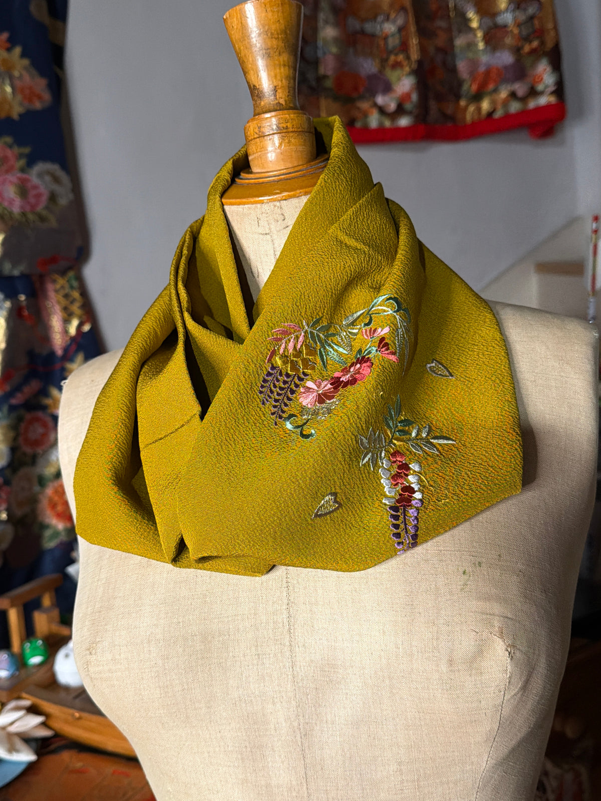 Tour de cou furisode kimono japonais en soie