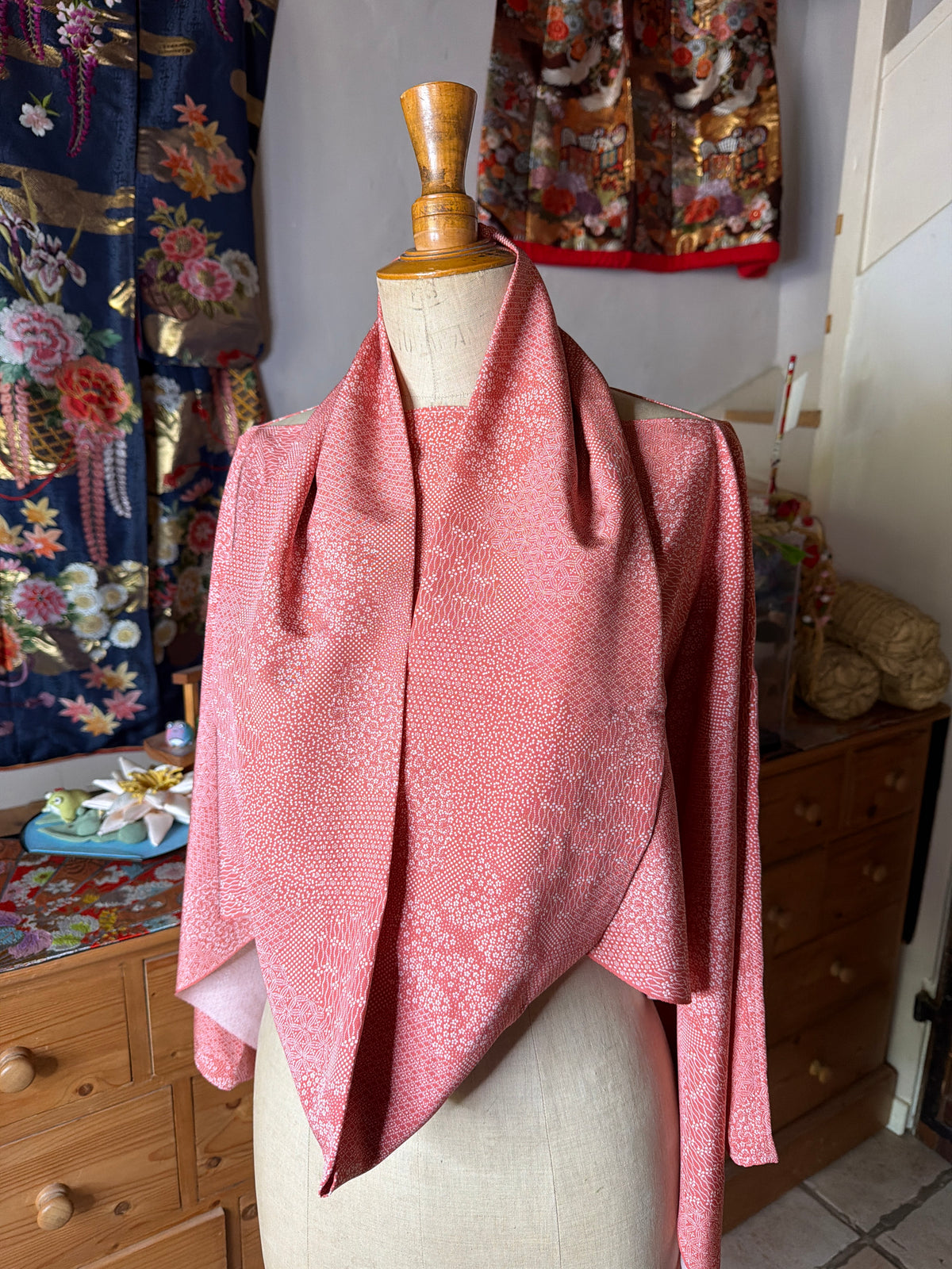Top tunique 3 en 1 kimono japonais en soie