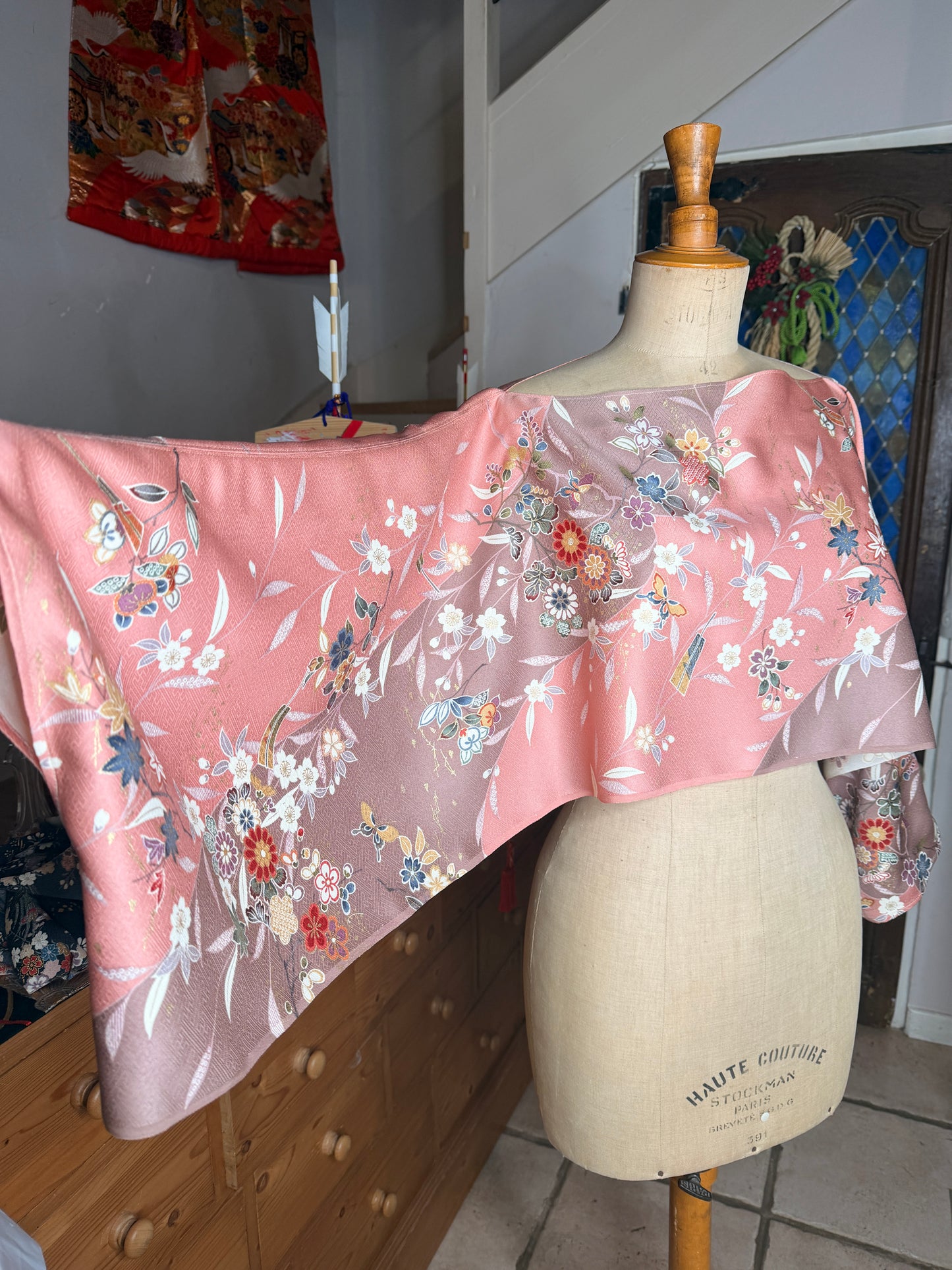 Top tunique kimono japonais en soie
