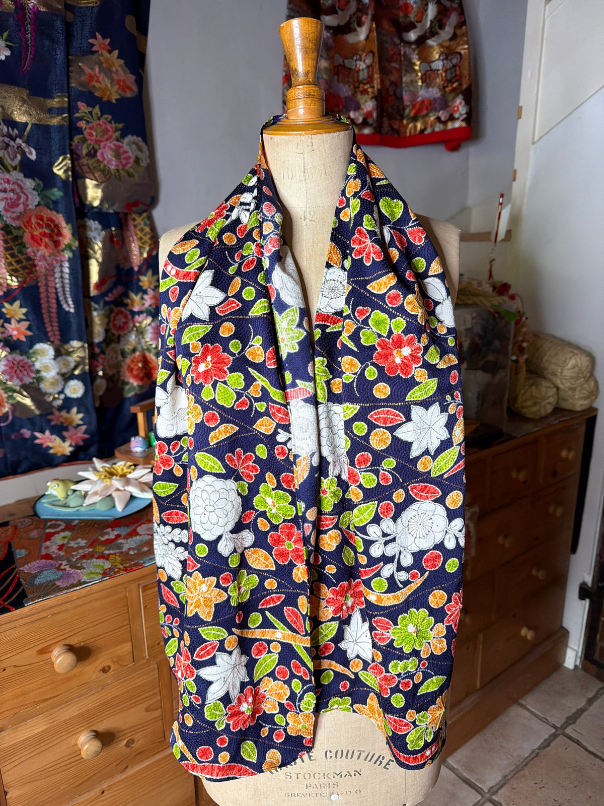 Foulard kimono japonais en soie