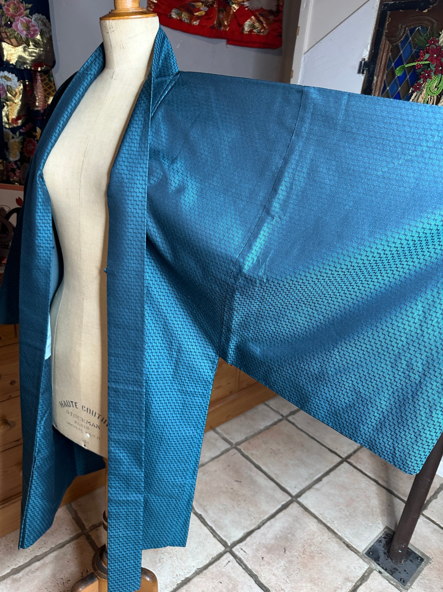 Haori Homme veste kimono japonais en soie Neuf