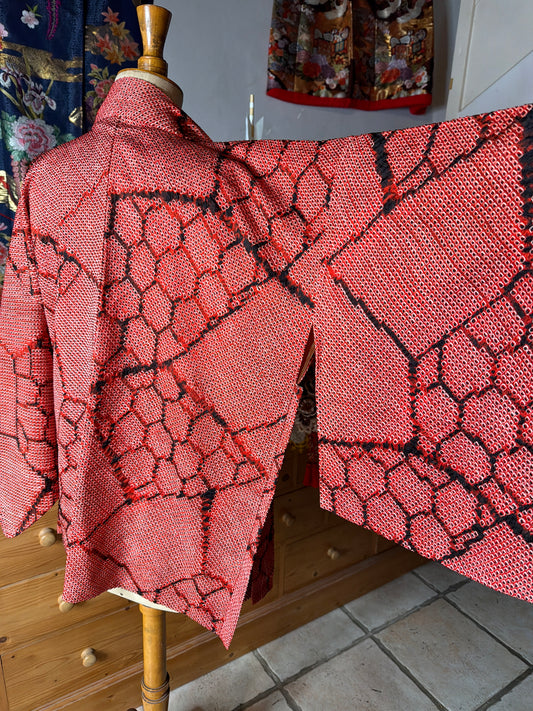 Haori veste de kimono en soie Shibori Neuf
