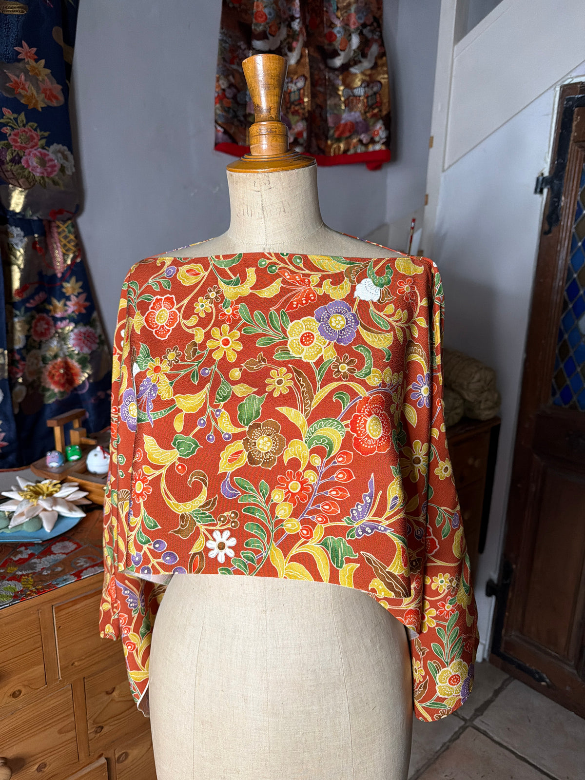 Top tunique 3 en 1 kimono japonais en soie