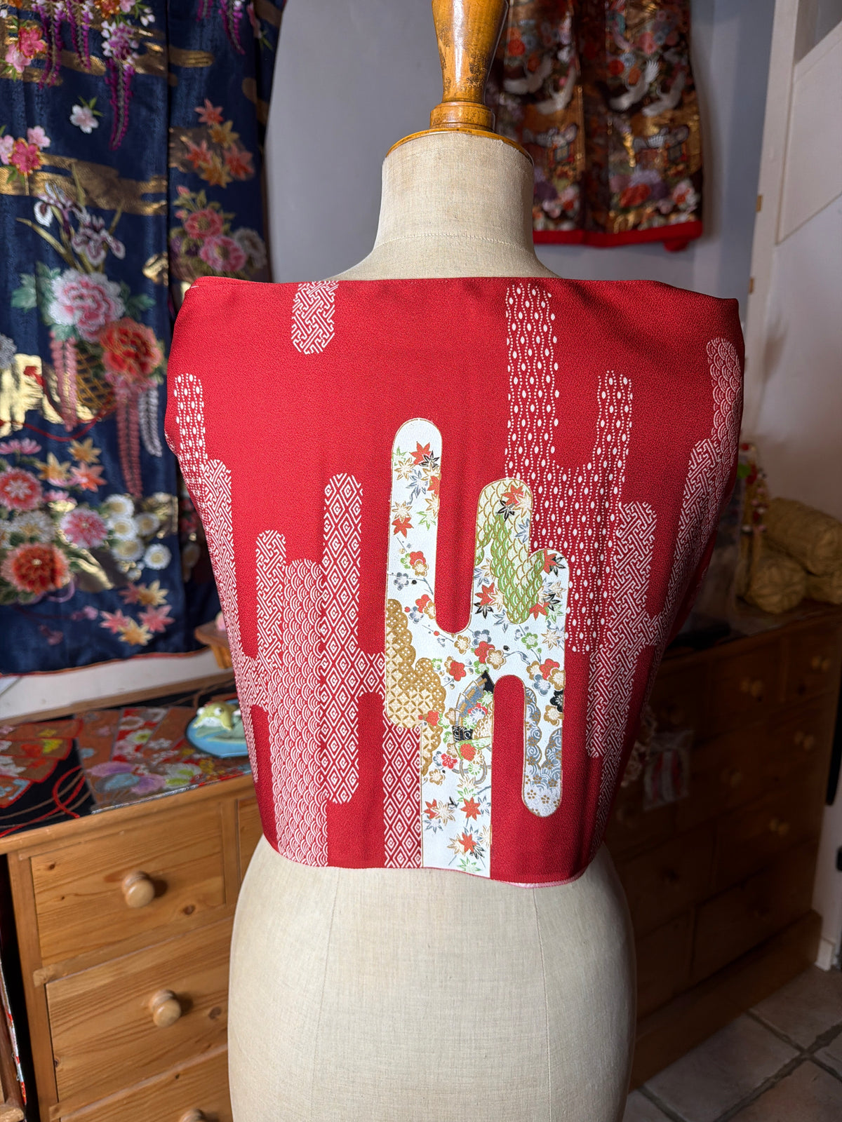 Top tunique 3 en 1 kimonos japonais en soie