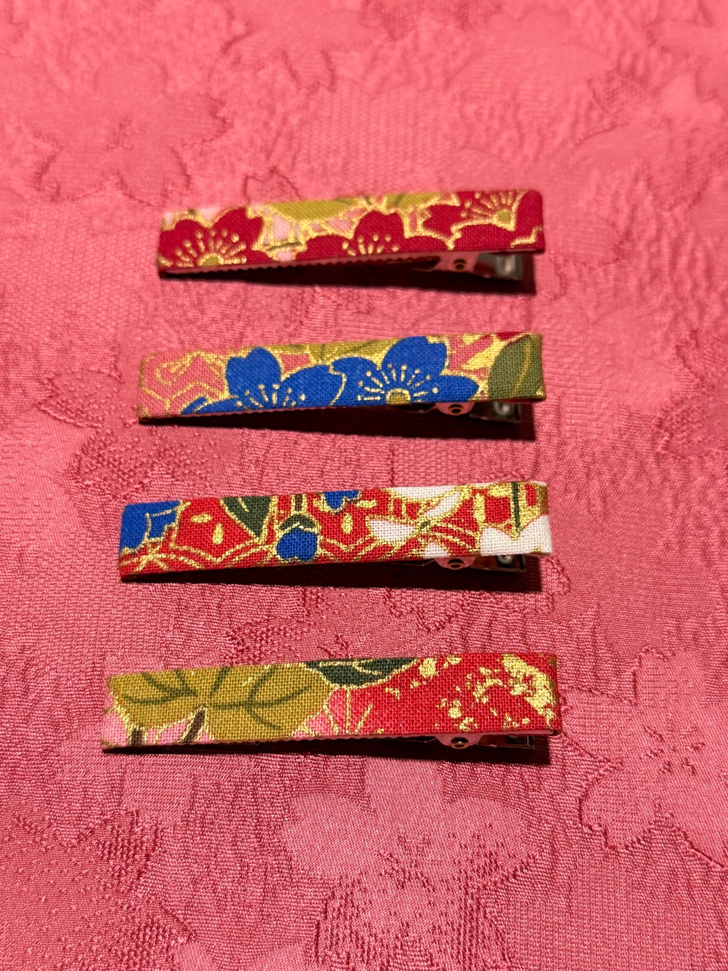 4 pinces pour les cheveux tissu japonais