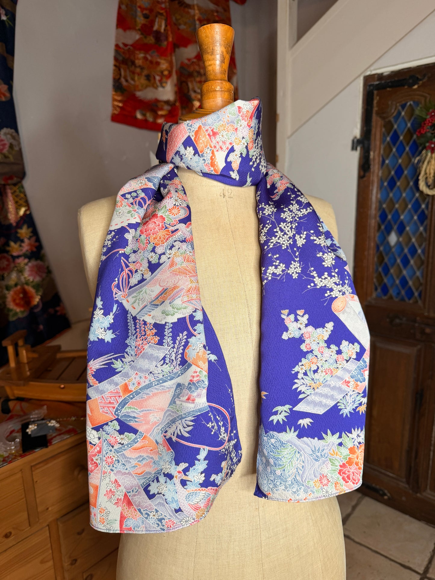 Foulard kimono japonais en soie Neuf
