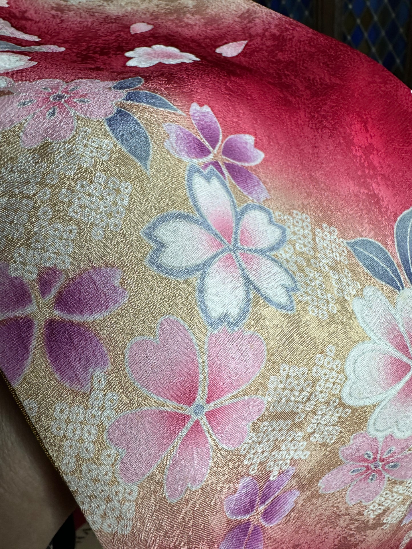 Foulard réversible kimono japonais en soie Neuf