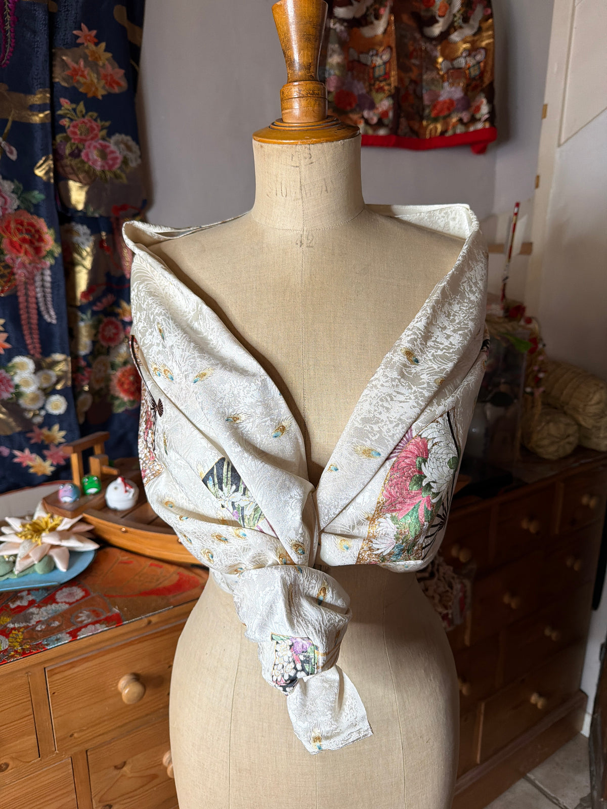 Top tunique 3 en 1 kimono o japonais en soie