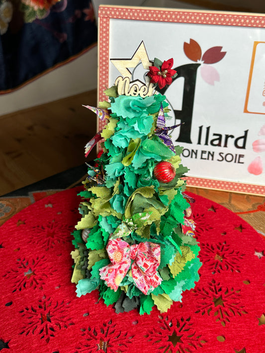 Sapin de noël en soie kimono japonais