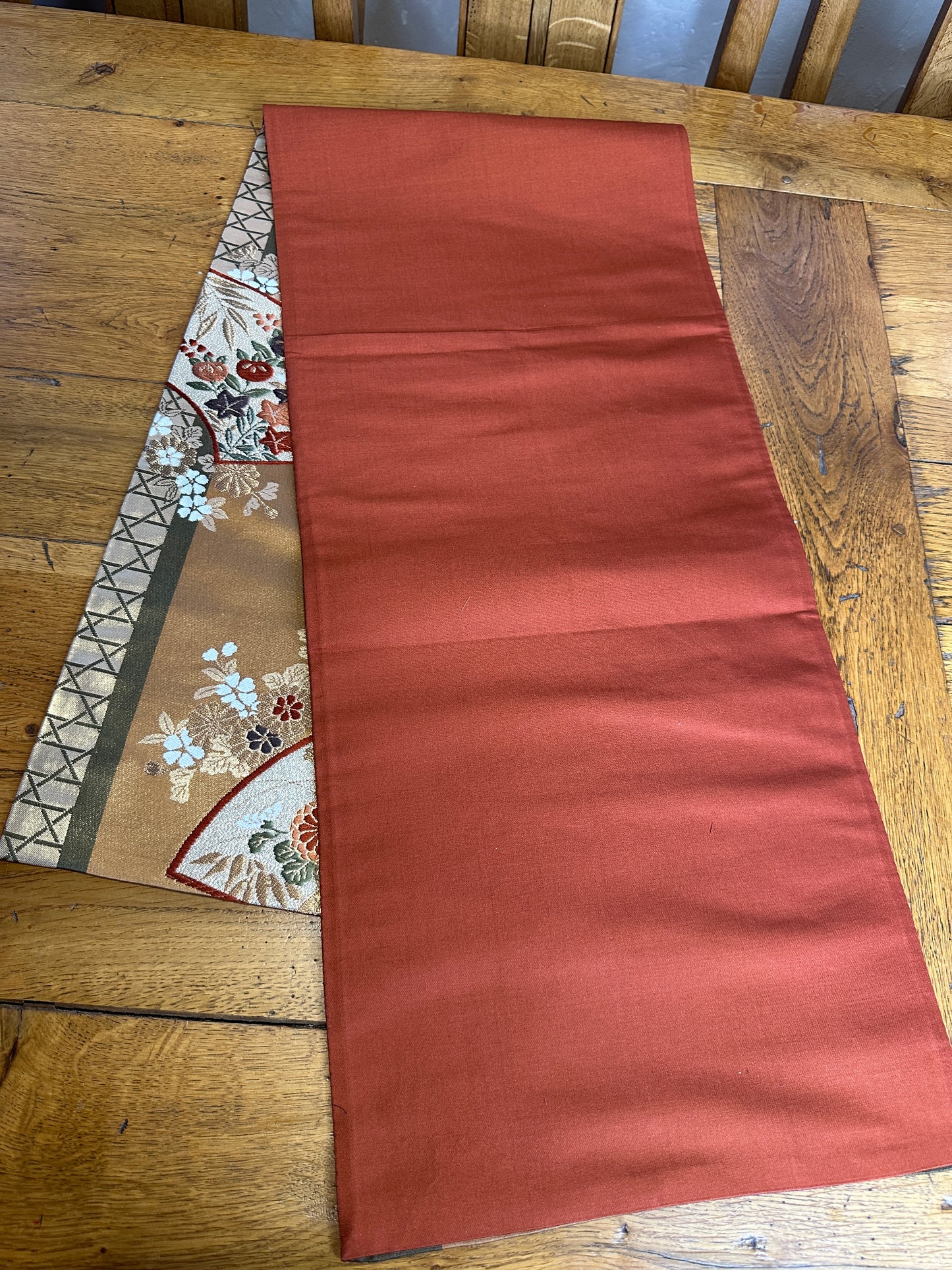 Chemin de table Obi en soie kimono japonais