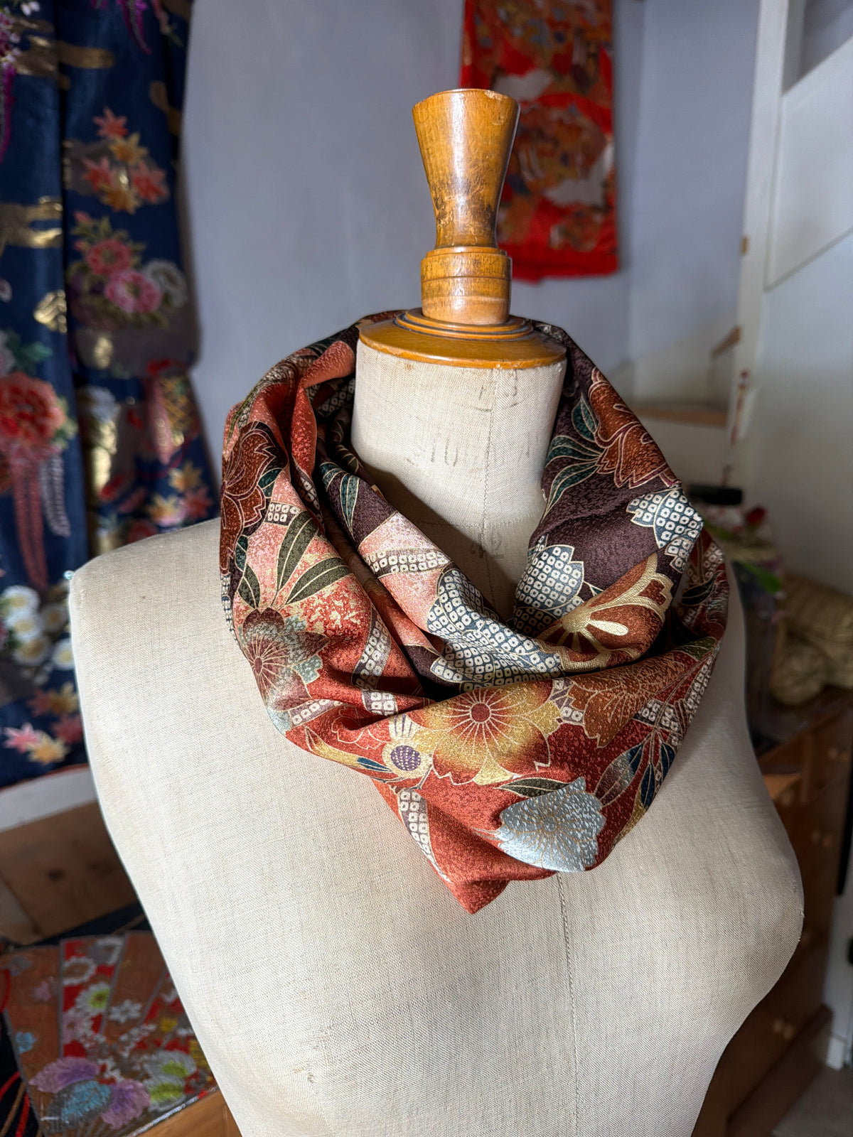Tour de cou snood kimono japonais furisode Neuf