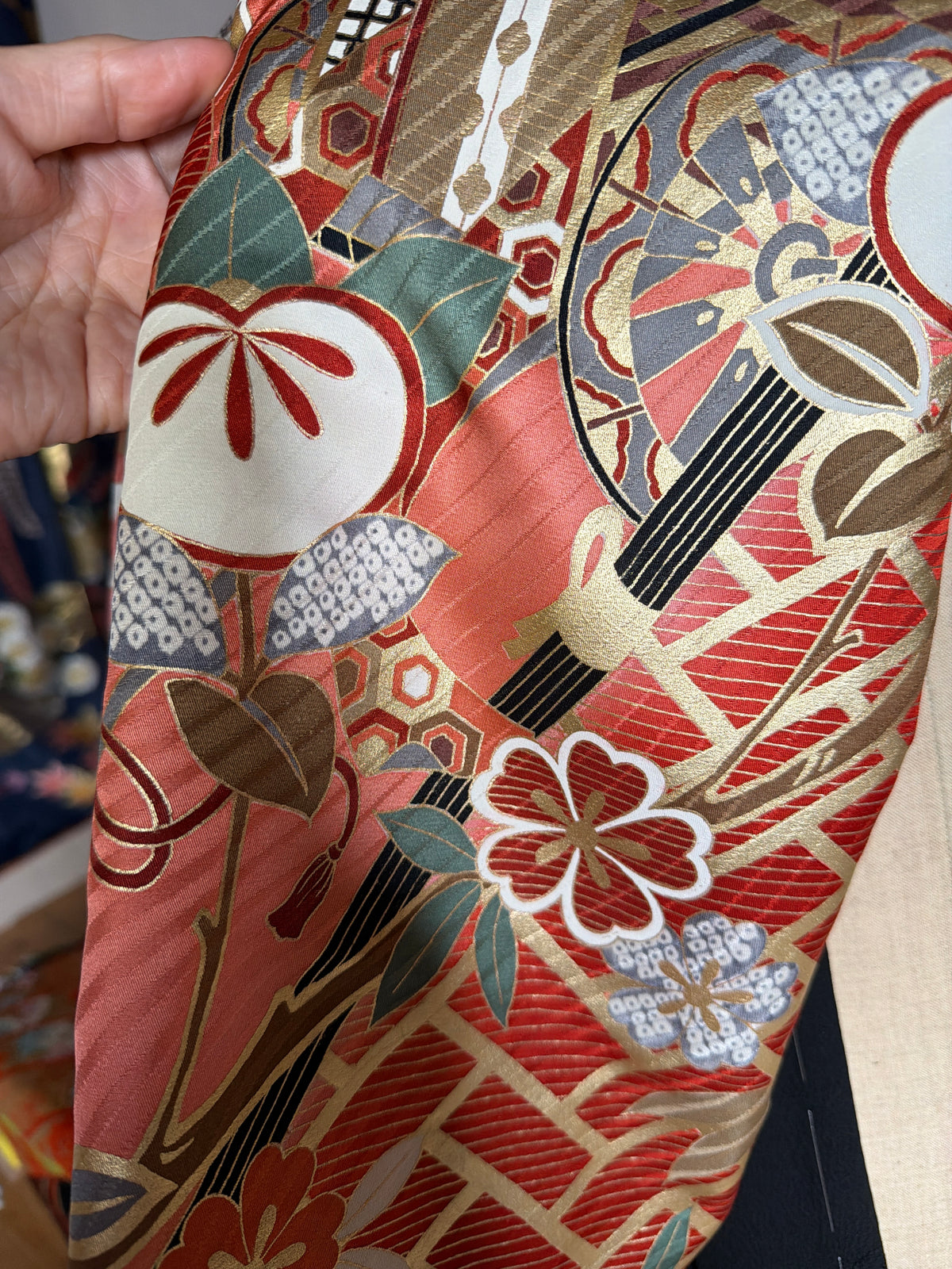 Tour de cou snood furisode kimono japonais en soie