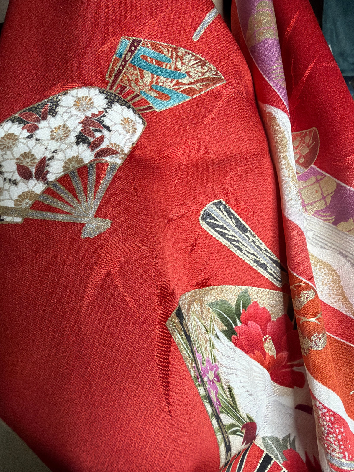 Tour de cou snood Furisode kimono japonais en soie