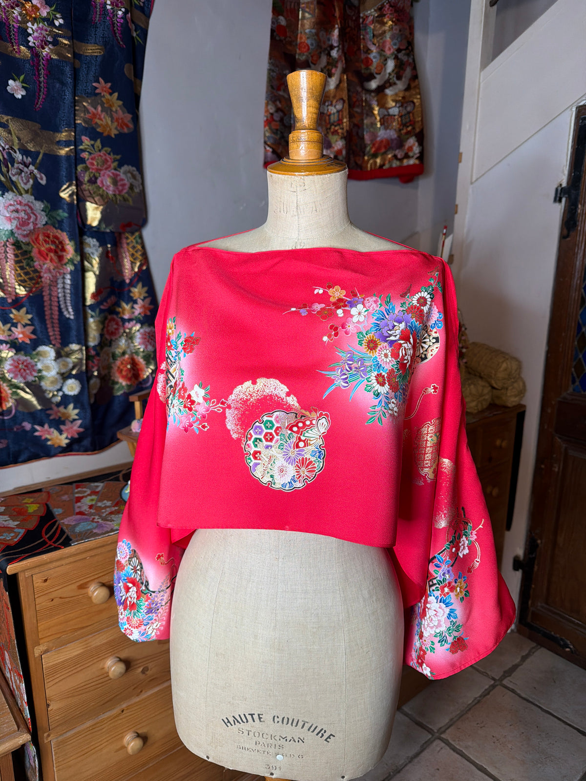 Top tunique 3 en 1 kimono enfant japonais en soie