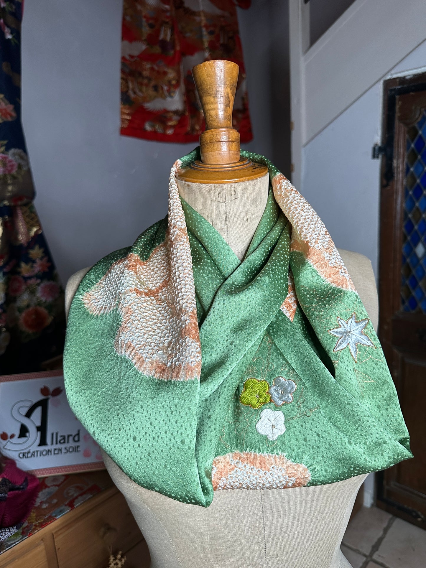 Snood tour de cou kimono Japonais en soie