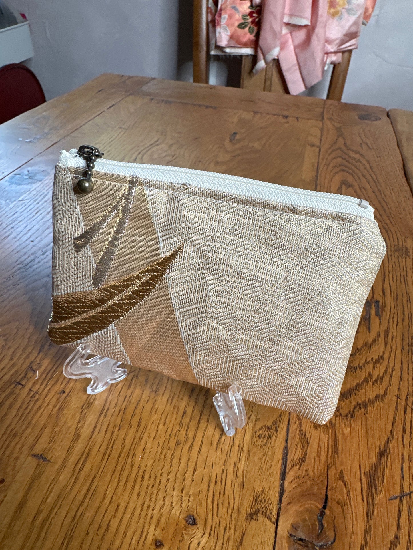 Mini pochette porte carte monnaie Obi japonais