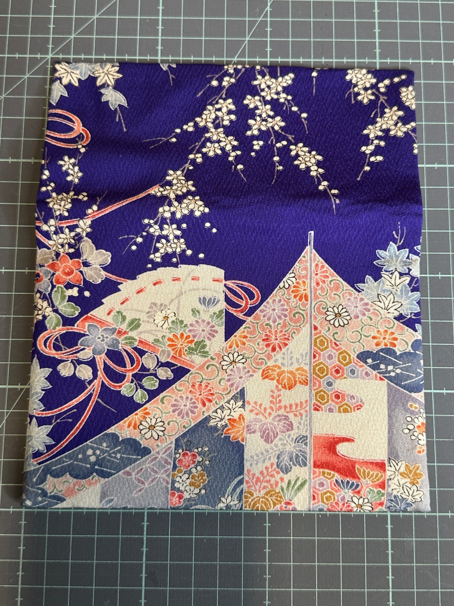 Pochette passeport 2 compartiments kimono japonais en soie