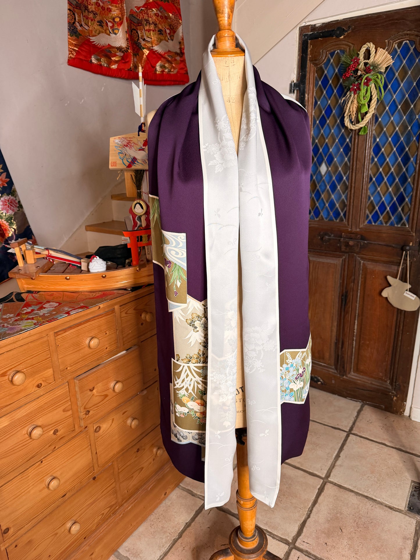 Châle foulard kimono japonais en soie