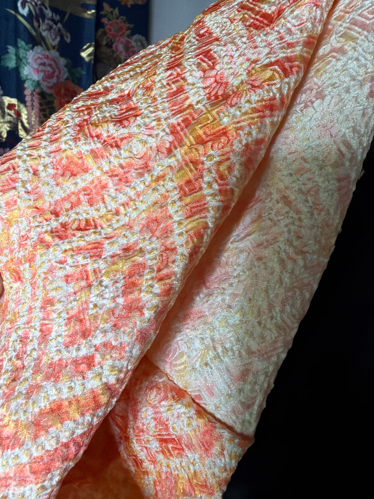 Tour de cou kimono shibori japonais en  soie