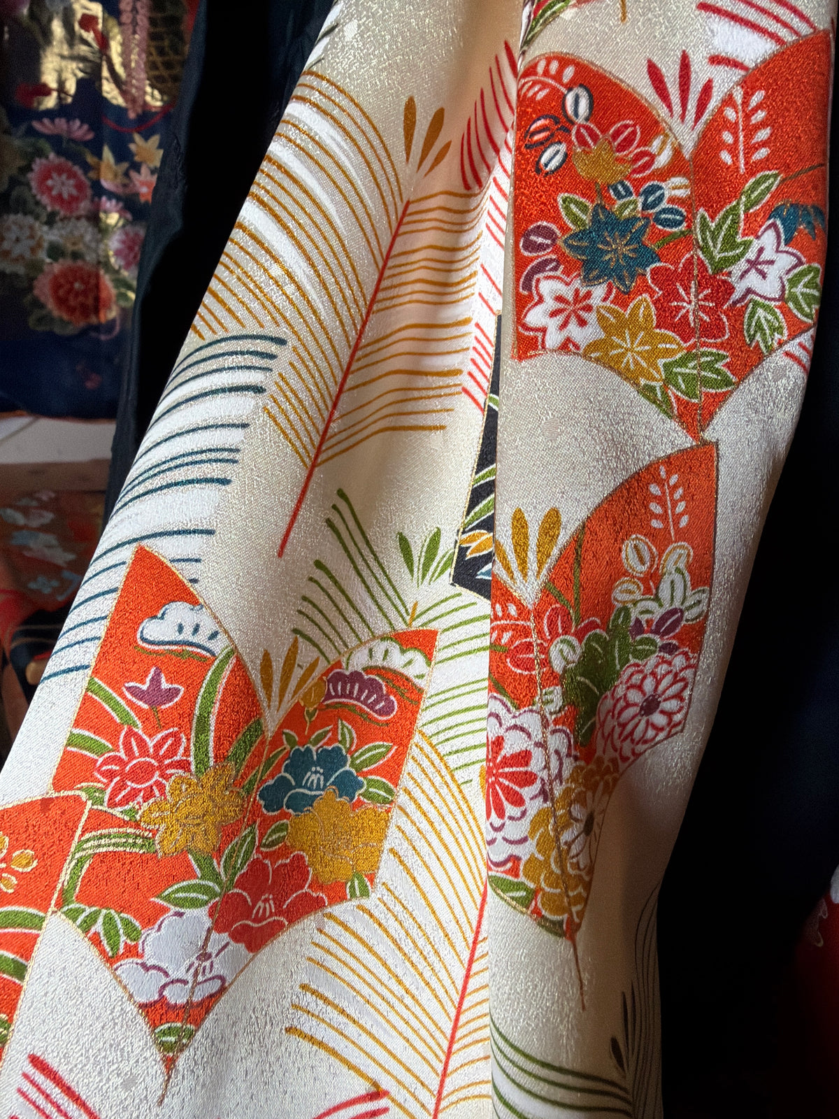 Snood tour de cou kimono japonais en soie